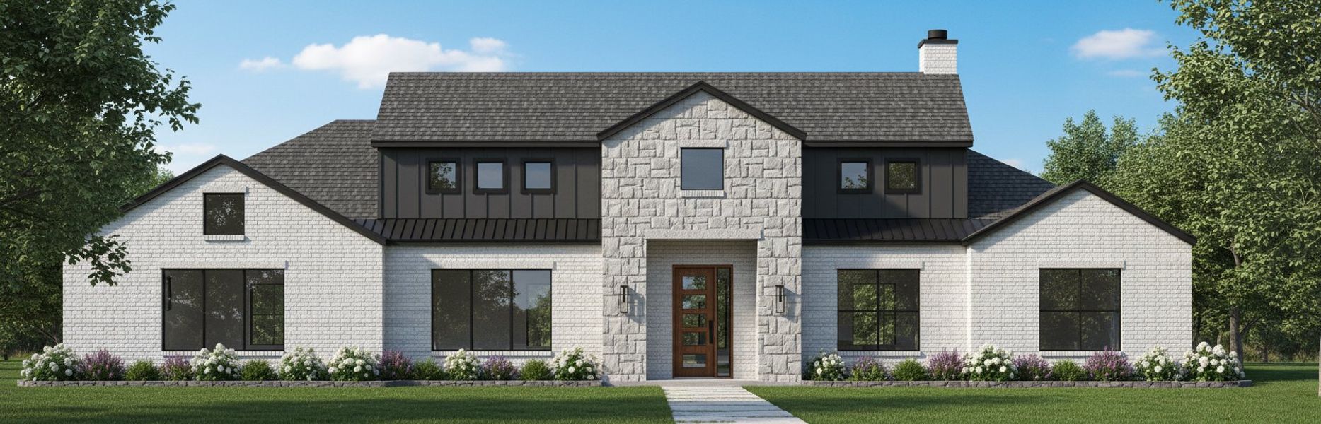 Representative exterior photo of a completed home built from the The Fort Worth by Kenmark Homes in Santana Ridge - Brock ISD, Weatherford, TX (Image 4).