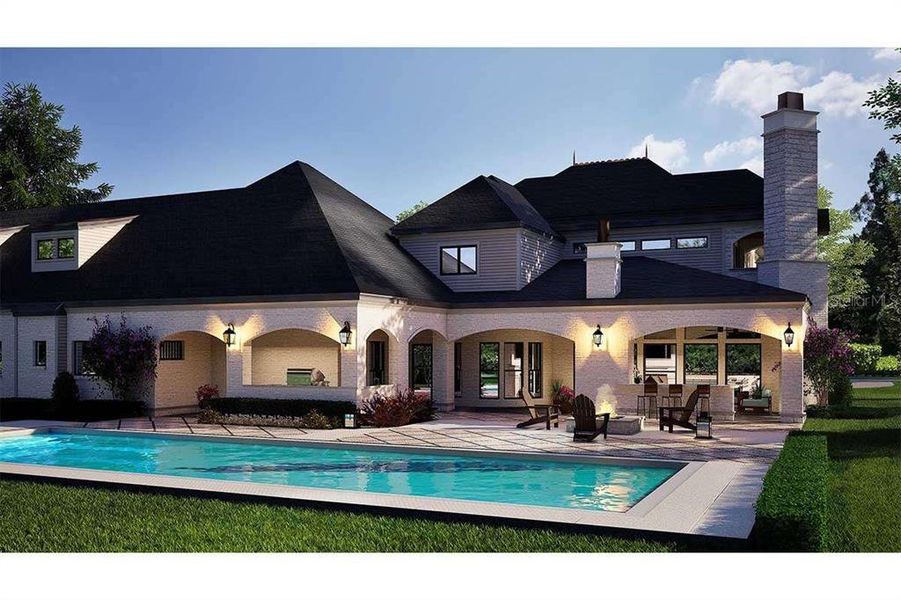 Exterior details and patio area of a home in , Tampa (Image 3). Exterior details and patio area of a home in , Tampa (Image 3).