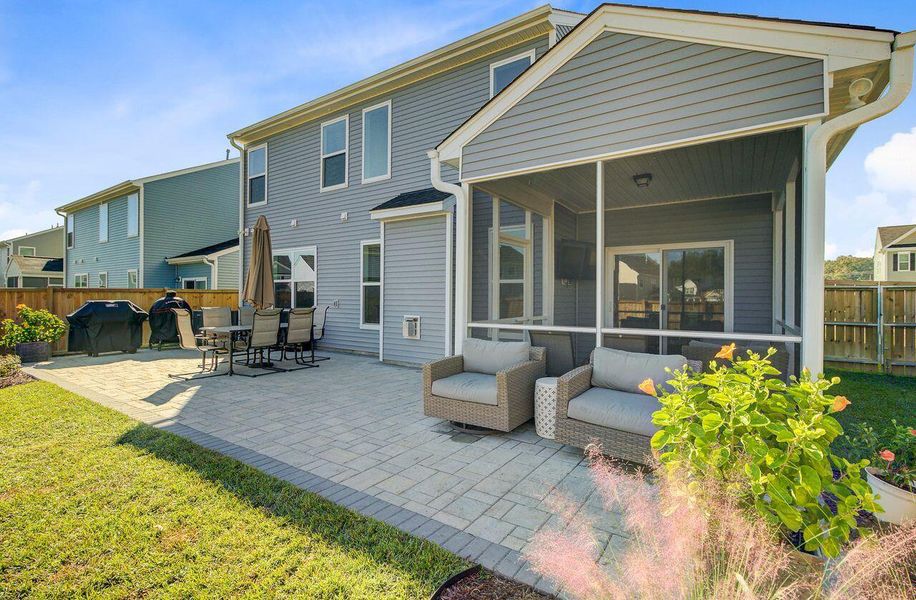 Exterior details and patio area of a home in Oakley Pointe, Moncks Corner (Image 3).