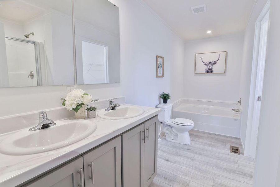 Furnished interior view inside a new home in , Cross (Image 16). Furnished interior view inside a new home in , Cross (Image 16).