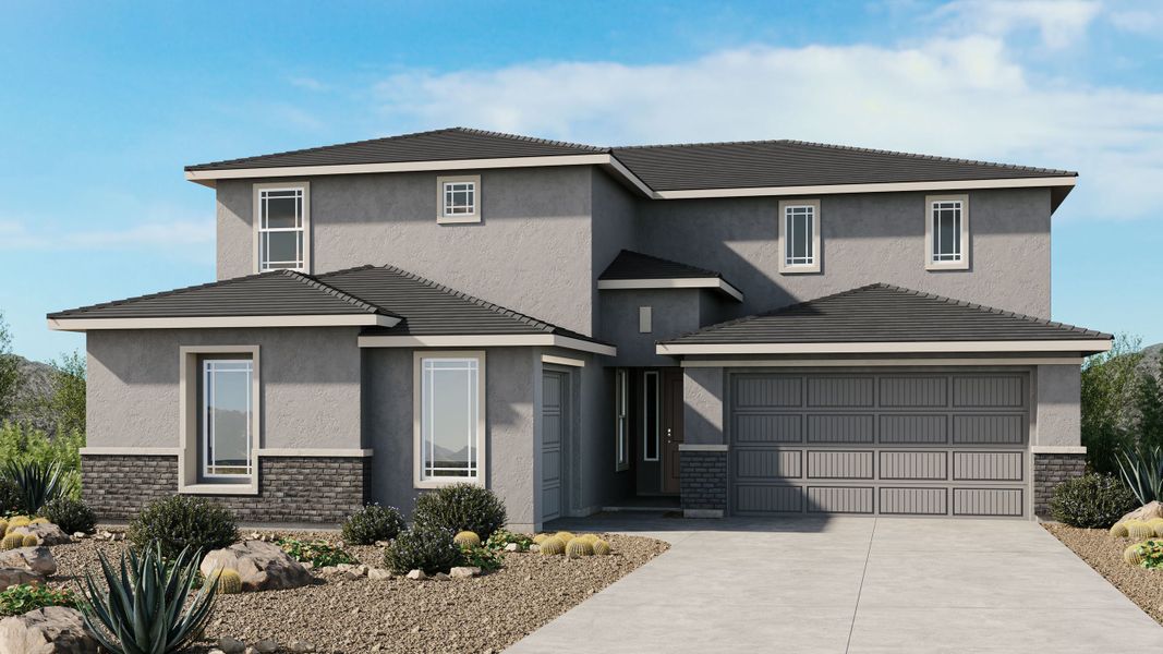 Representative exterior photo of a completed home built from the Glacier by Taylor Morrison in Ladera Trails, Peoria, AZ (Image 3).