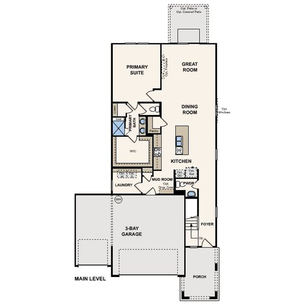 2D floor plan layout of this home in Seminole Palms, Palm Coast, FL (Image 3).