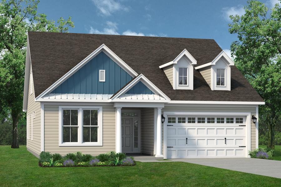 Representative exterior photo of a completed home built from the The Shorebreak by Chesapeake Homes in Bridgewater - Shorehaven Village, Little River, SC (Image 22).