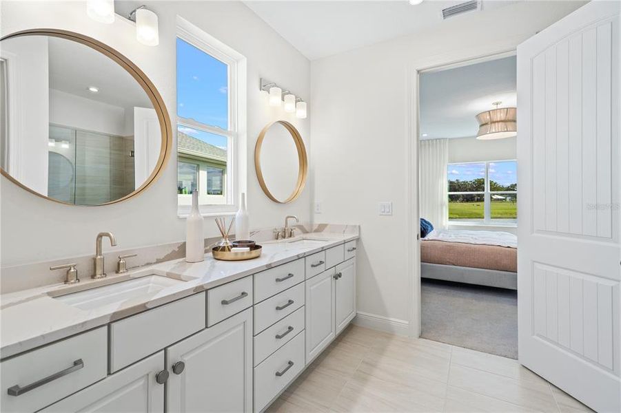 Furnished interior view inside a new home in North River Ranch -  Longmeadow, Parrish (Image 10).
