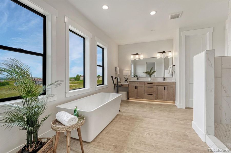 Furnished interior view inside a new home in , Colorado Springs (Image 33).