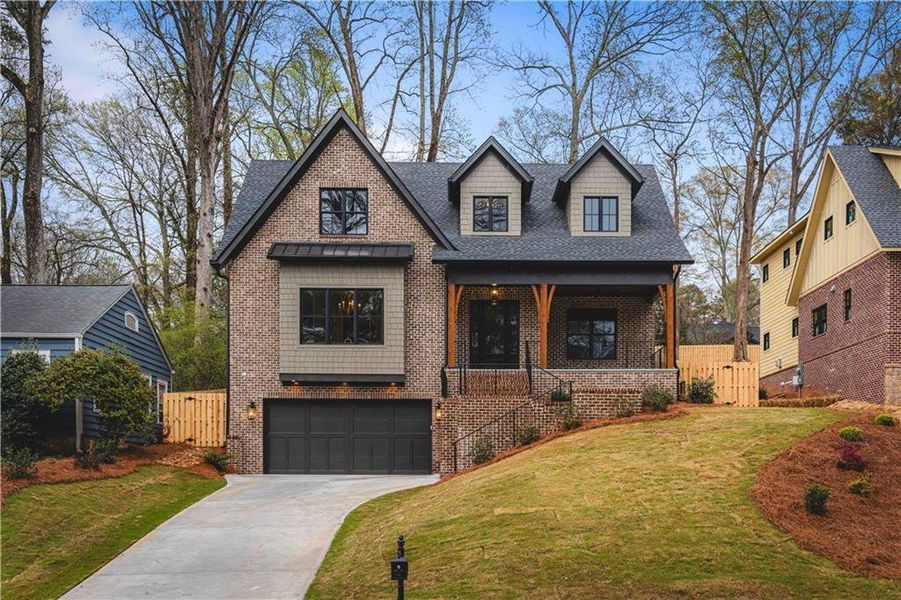 Front exterior of a new home in , Decatur, GA, highlighting curb appeal (Image 32).