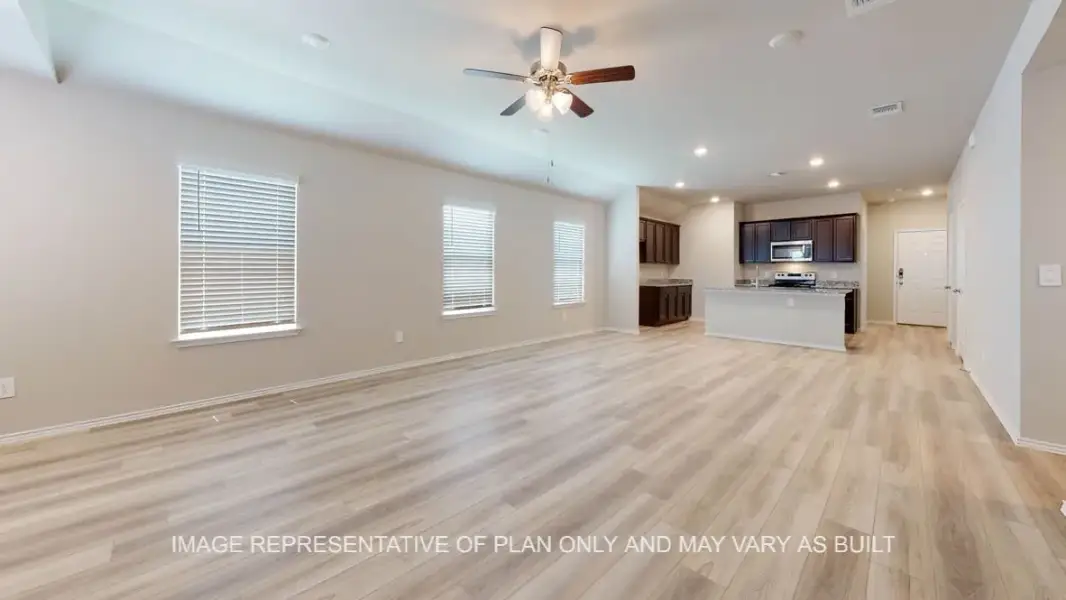 Representative unfurnished interior of a home built from the Seabrook by D.R. Horton in Wildwood Estates, Nolanville (Image 14).