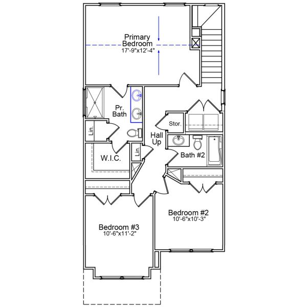 2D floor plan layout of this home in Mayfair Village, Spartanburg, SC (Image 3).