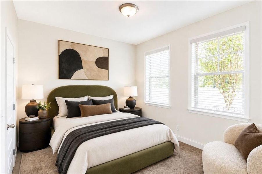 Furnished interior view inside a new home in Towns at Enclave, Lawrenceville (Image 9).