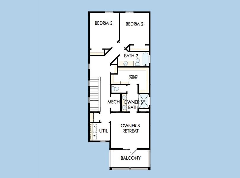 2D floor plan layout for the The Sloane by David Weekley Homes in Heritage Green – The Cottage Collection, Columbia, TN (Image 4). 2D floor plan layout for the The Sloane by David Weekley Homes in Heritage Green – The Cottage Collection, Columbia, TN (Image 4).