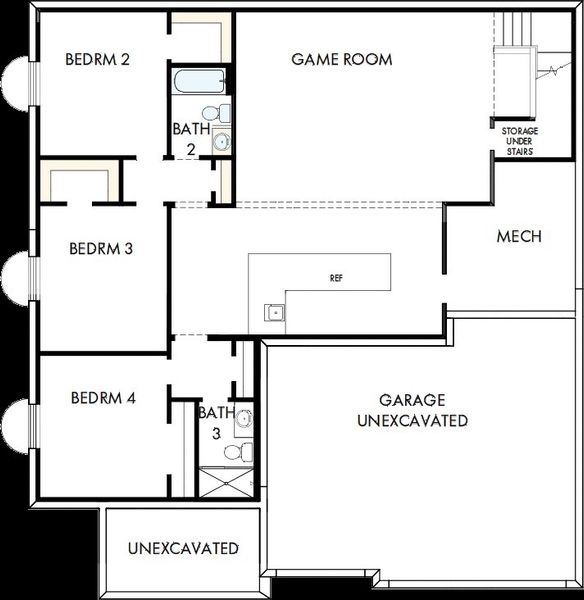 2D floor plan layout of this home in Wolf Ranch - Enclave Collection, Colorado Springs, CO (Image 3). 2D floor plan layout of this home in Wolf Ranch - Enclave Collection, Colorado Springs, CO (Image 3).
