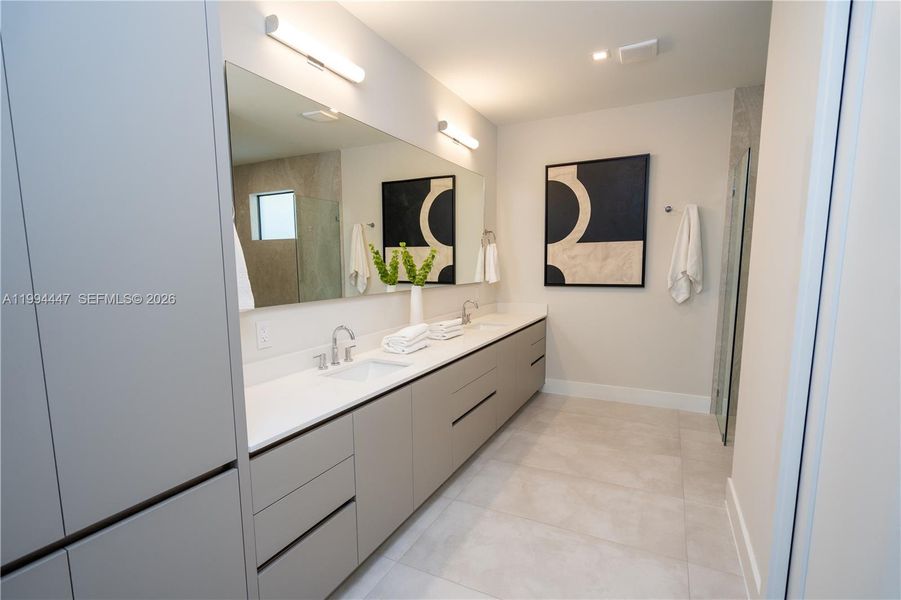 Furnished interior view inside a new home in , Miami (Image 18).