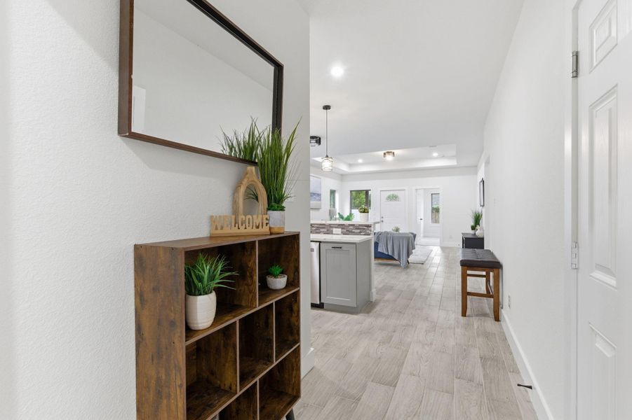 Furnished interior view inside a new home in , Cleveland (Image 11).