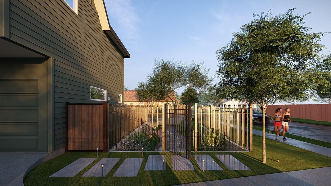 Exterior details and patio area of a home in , Austin (Image 20). Exterior details and patio area of a home in , Austin (Image 20).