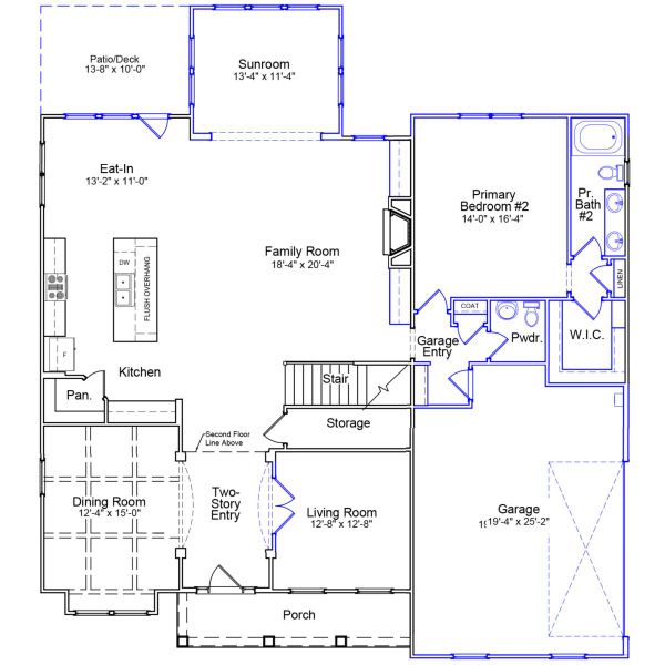 2D floor plan layout of this home in Walnut Grove, Easley, SC (Image 2). 2D floor plan layout of this home in Walnut Grove, Easley, SC (Image 2).