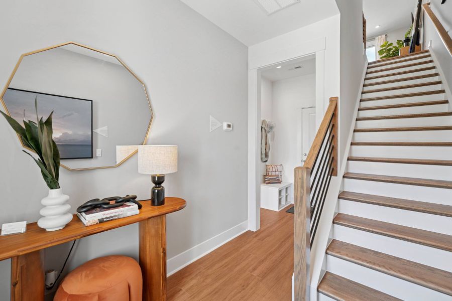 Representative furnished interior of a home built from the Holden by Tri Pointe Homes in Twinleaf Townes, Chapel Hill (Image 6). Representative furnished interior of a home built from the Holden by Tri Pointe Homes in Twinleaf Townes, Chapel Hill (Image 6).