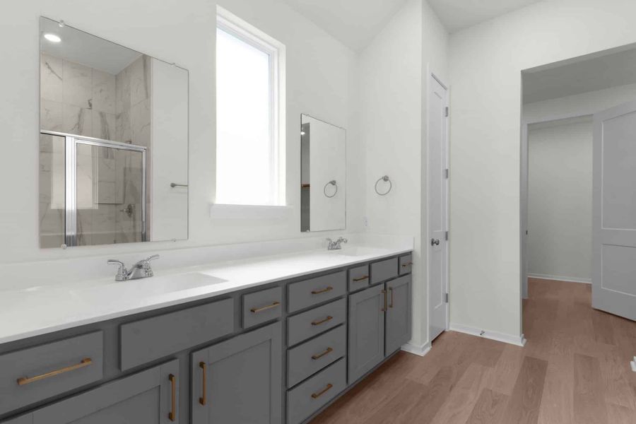 Furnished interior view inside a new home in The Grove at Blackhawk, Pflugerville (Image 6). Furnished interior view inside a new home in The Grove at Blackhawk, Pflugerville (Image 6).