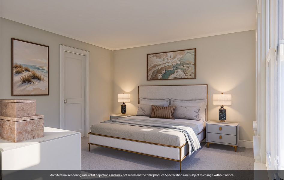 Furnished interior view inside a new home in Nichols Landing, Charlotte (Image 12).
