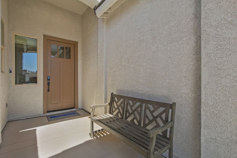 Representative exterior details of a home built from the 2326 by Elliott Homes in Acacia at Santana, Yuma (Image 4).