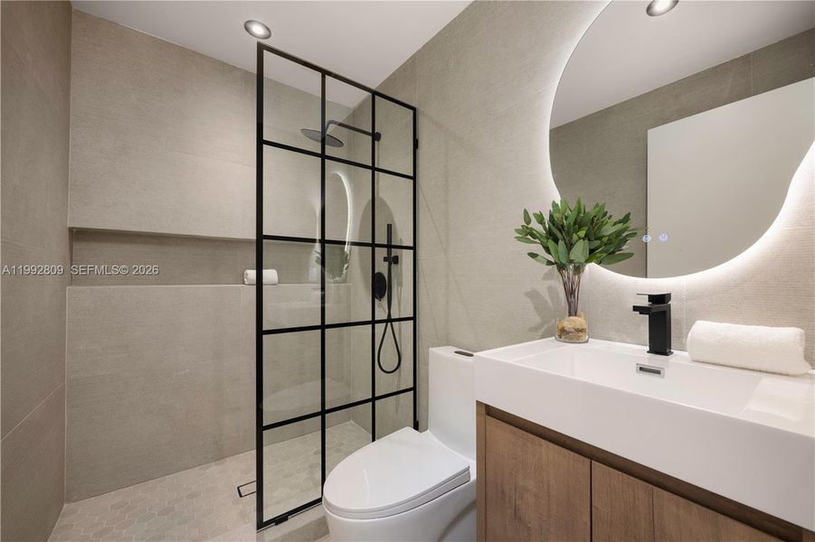 Furnished interior view inside a new home in , Miami (Image 6).