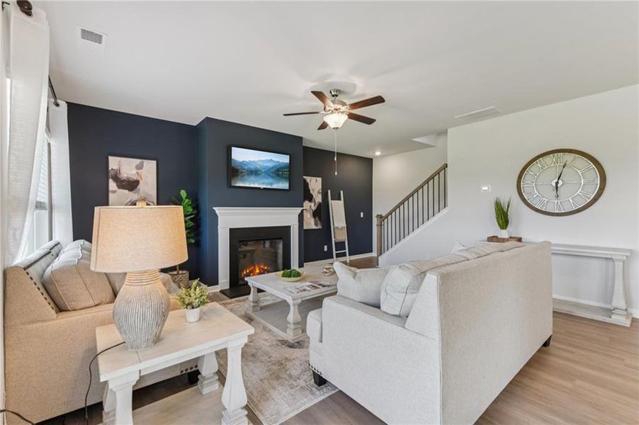 Furnished interior view inside a new home in The Hills at Cedar Creek, Winder (Image 35).