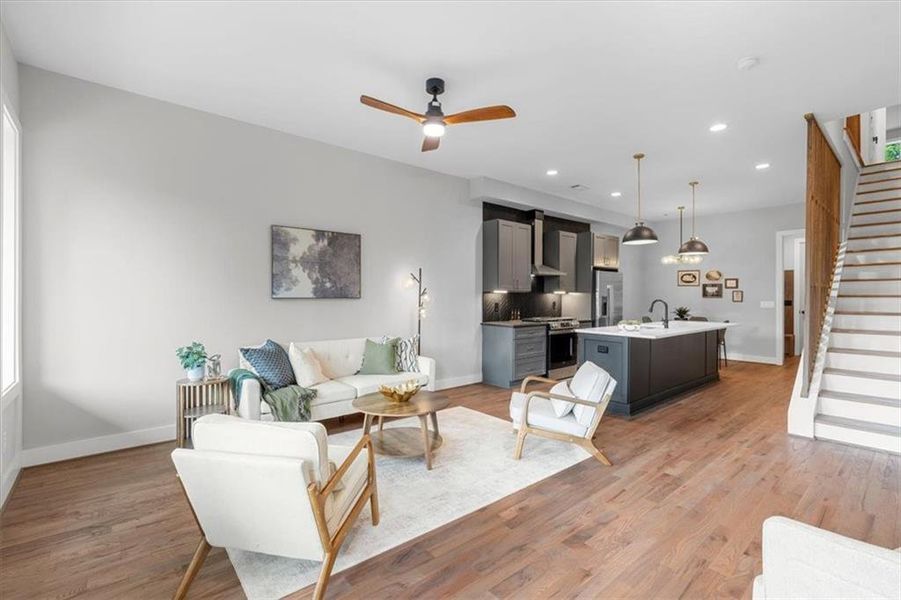 Furnished interior view inside a new home in , Atlanta (Image 8).