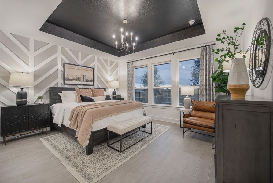 Representative furnished interior of a home built from the Charlene by Chesmar Homes in Meyer Ranch, New Braunfels (Image 14).