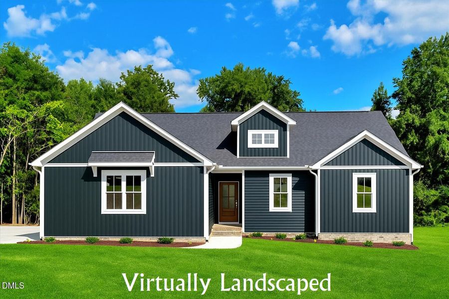 Front view - virtually landscaped grass