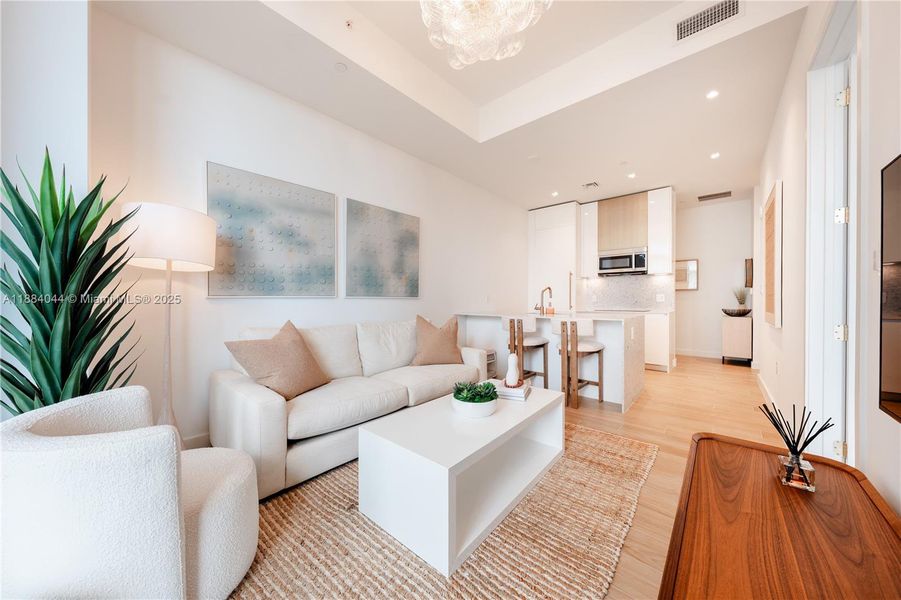 Furnished interior view inside a new home in , Miami (Image 5).