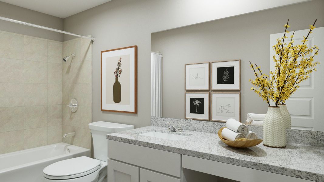 Representative furnished interior of a home built from the The Cortona by Legend Homes in Hunters Ranch, San Antonio (Image 18).