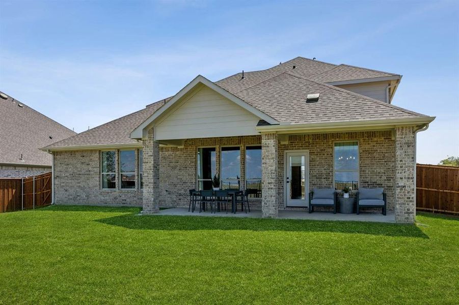 Exterior details and patio area of a home in Westside Preserve, Midlothian (Image 4).