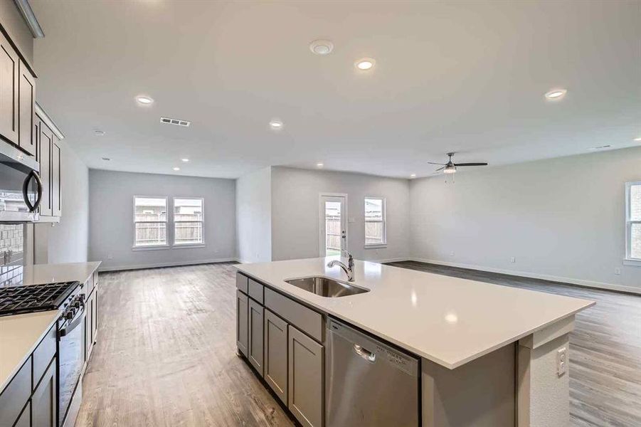 Furnished interior view inside a new home in Prestige Collection at Overland Grove, Forney (Image 6).