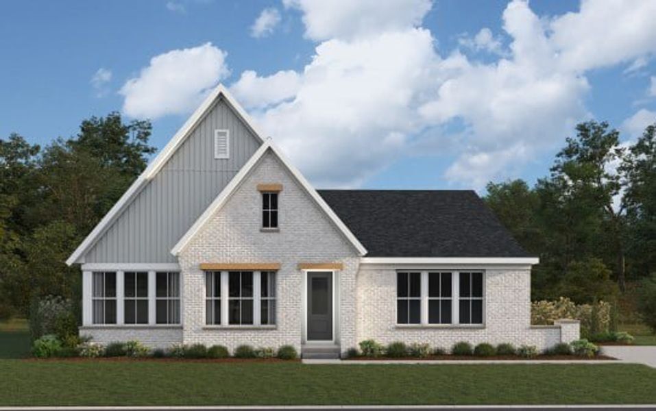 Representative exterior photo of a completed home built from the Teagan by Fischer Homes in Hidden Fields, Hoschton, GA (Image 11). Representative exterior photo of a completed home built from the Teagan by Fischer Homes in Hidden Fields, Hoschton, GA (Image 11).