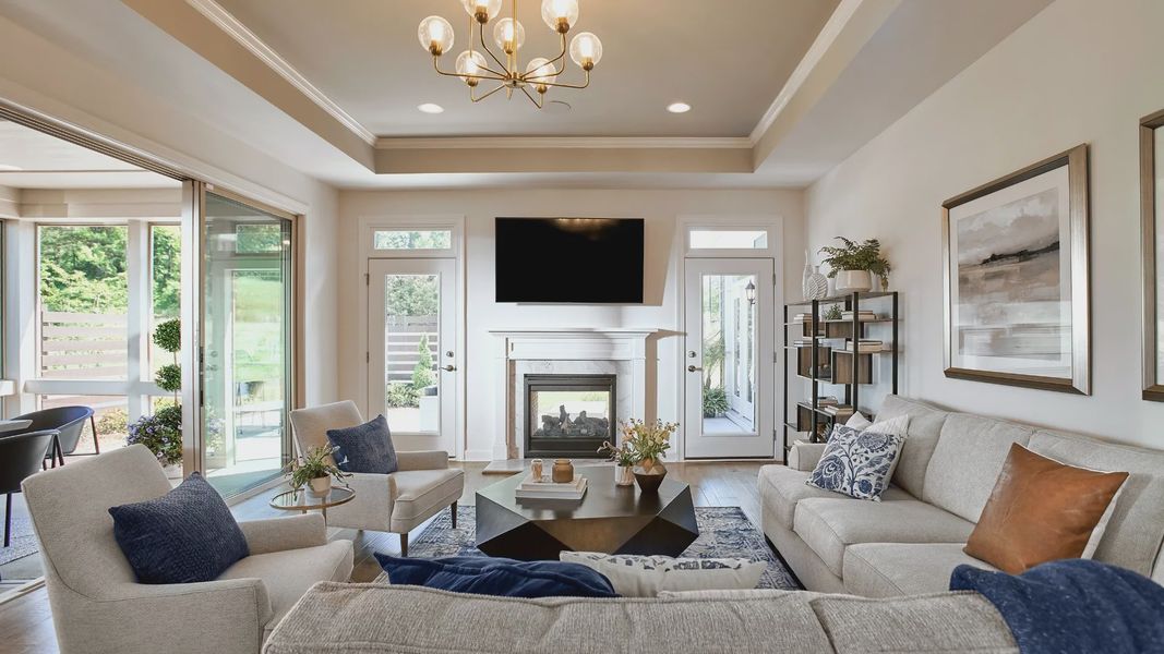 Representative furnished interior of a home built from the Verona by Epcon Communities in The Courtyards at Walters Farm, Huntersville (Image 10).