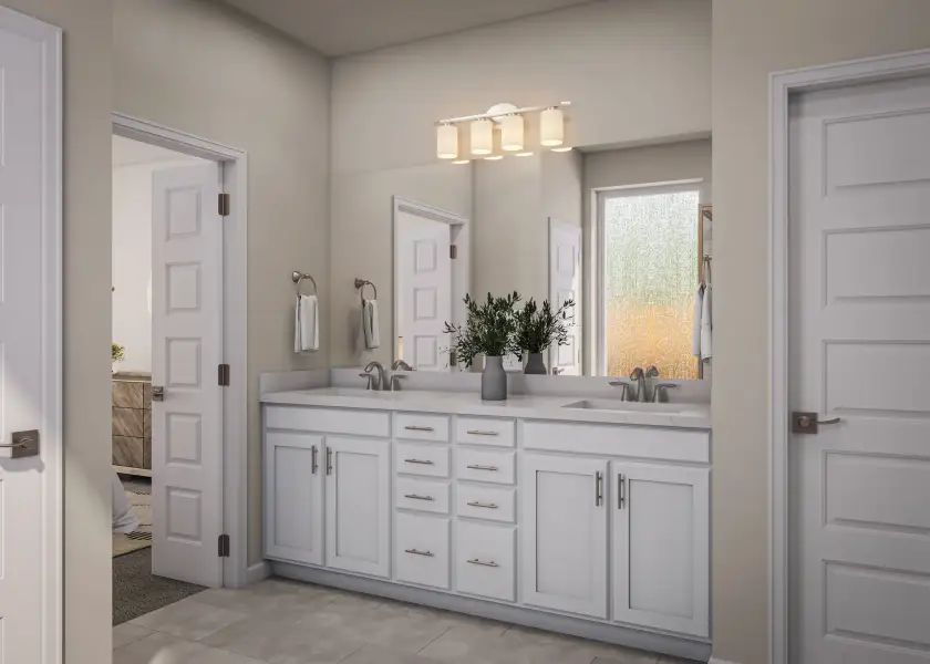 Furnished interior view inside a new home in Terrace Collection At Turner's Crossing, Buda (Image 14).