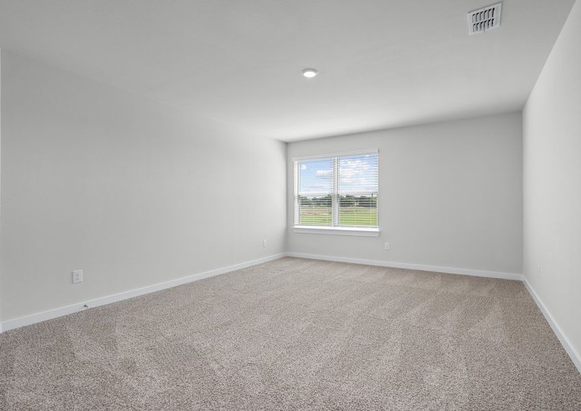 The spacious master bedroom has a large window for natural light and plenty or room for your belongings. The spacious master bedroom has a large window for natural light and plenty or room for your belongings.