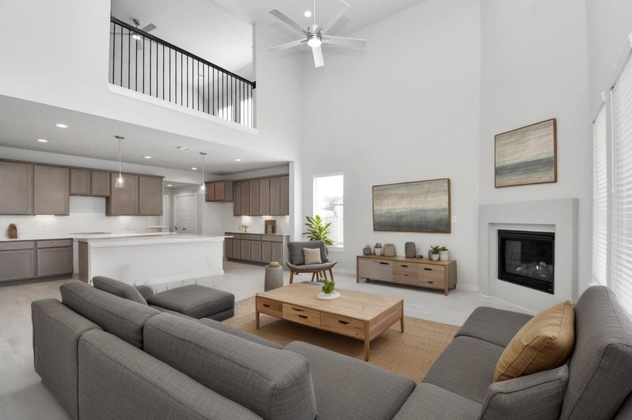 Virtually Staged - Living Room. Sample photo of completed home with similar floor plan. Actual colors and selections may vary.