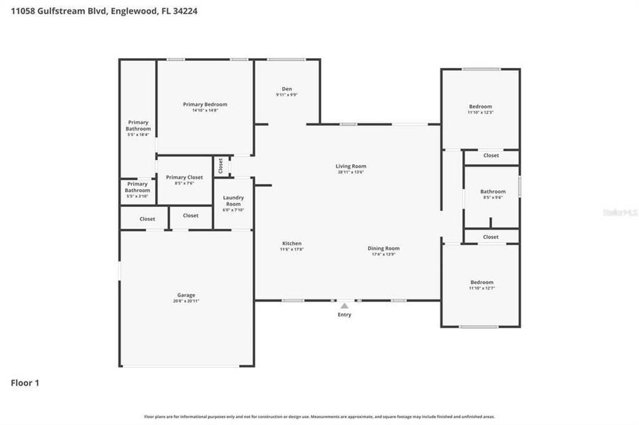 2D floor plan layout of this home in , Englewood, FL (Image 5).