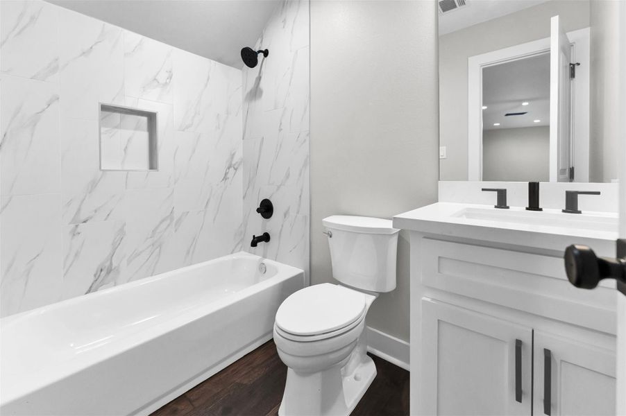 Furnished interior view inside a new home in , New Waverly (Image 11).