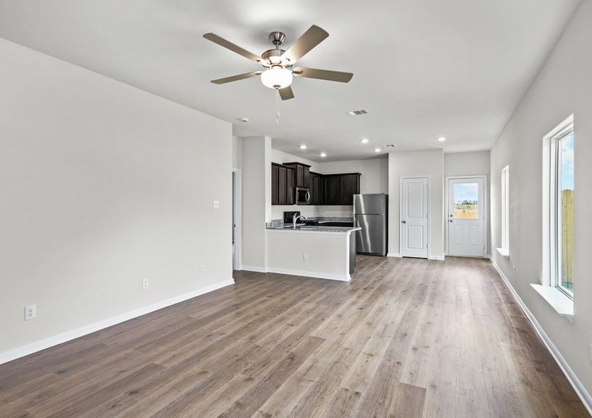 The Hawthorn has an open-concept layout.