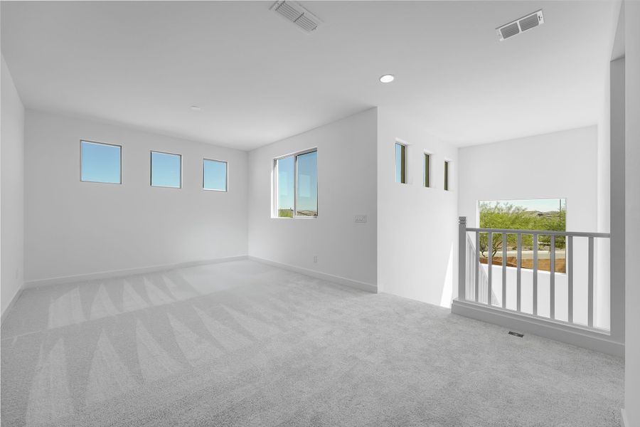 Representative unfurnished interior of a home built from the Lowell by Taylor Morrison in Combs Ranch, Queen Creek (Image 19). Representative unfurnished interior of a home built from the Lowell by Taylor Morrison in Combs Ranch, Queen Creek (Image 19).