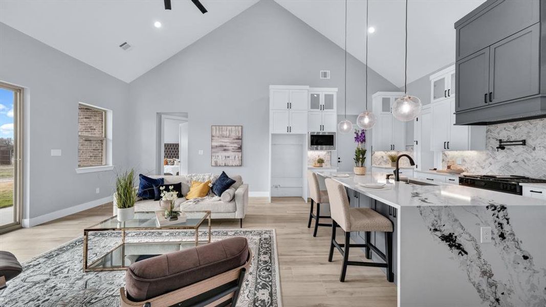 Furnished interior view inside a new home in , Weatherford (Image 34).