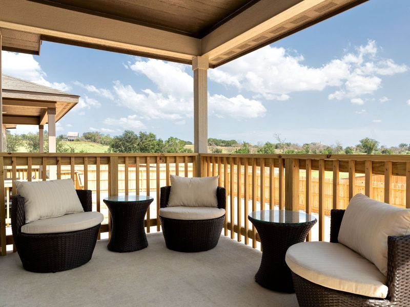 Sip your morning coffee on the covered outdoor patio.