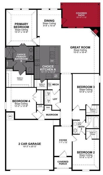 Beazer Homes Churchill Teton Floorplan.