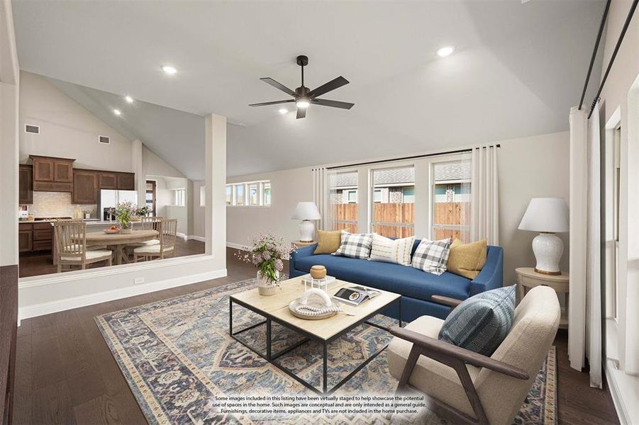 Furnished interior view inside a new home in Sable Creek, Sanger (Image 14).