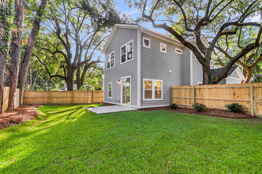 Exterior details and patio area of a home in , Charleston (Image 18). Exterior details and patio area of a home in , Charleston (Image 18).