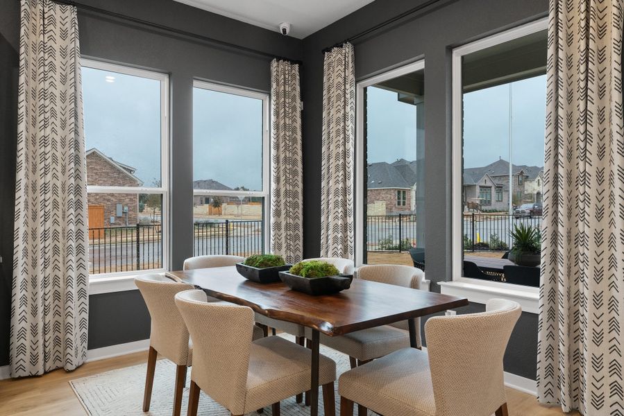 Furnished interior view inside a new home in The Grove at Blackhawk, Pflugerville (Image 43). Furnished interior view inside a new home in The Grove at Blackhawk, Pflugerville (Image 43).