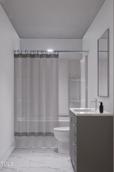 Unit 207 - Guest Bath Rendering