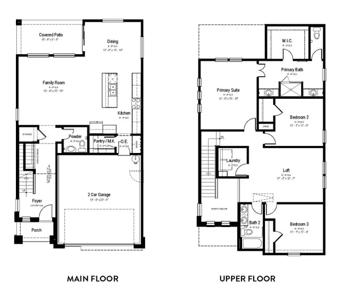 2D floor plan layout of this home in Fairway Crossing, Converse, TX (Image 3).