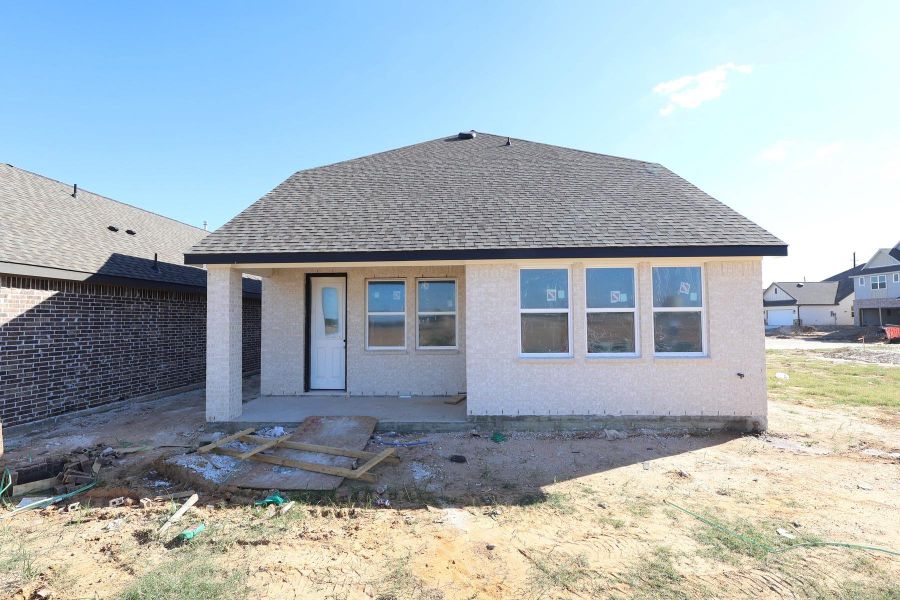 Backyard with covered patio - still under construction!